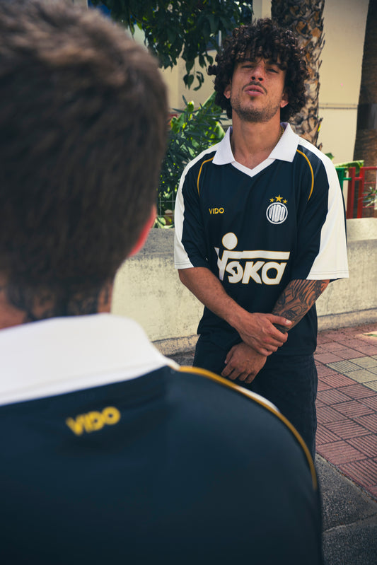 YEKA RETRO JERSEY - BLACK
