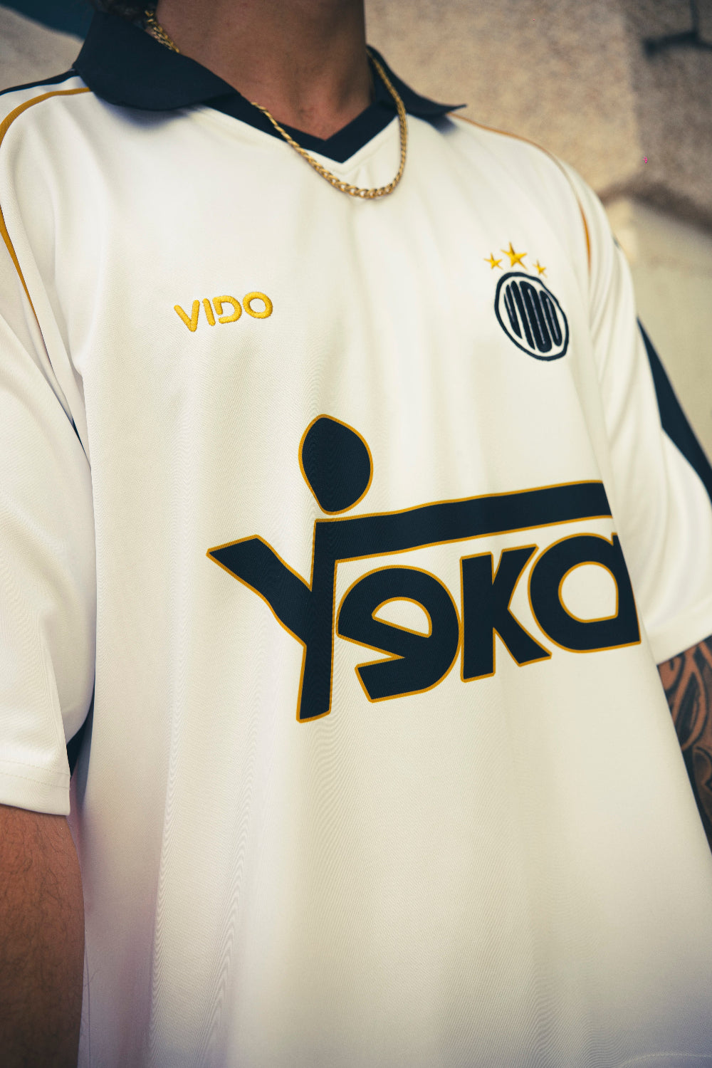 YEKA RETRO JERSEY - WHITE